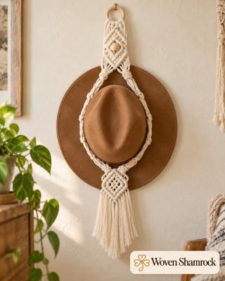 Turn Your Favourite Hat into Décor with This Boho Macramé Hat Hanger