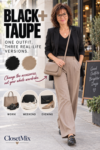 Black + Taupe: The Outfit Formula That Makes You Look Instantly More Elegant